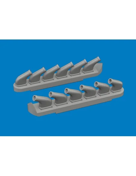 [NO_DESC] P-51D exhaust stacks PRINT for Arma Hobby, 1/72 - Eduard ...