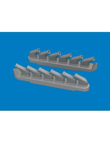 P-51D exhaust stacks PRINT for Arma Hobby, 1/72 - Eduard Accessorie...