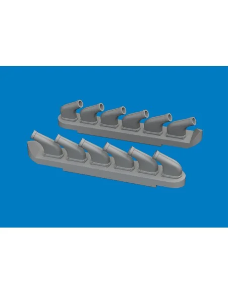 P-51D exhaust stacks PRINT for Arma Hobby, 1/72 - Eduard Accessorie...