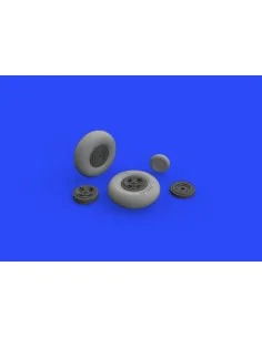 [NO_DESC] Spitfire Mk.IX wheels 4spoke w/smooth tire for Tamiya, 1/...
