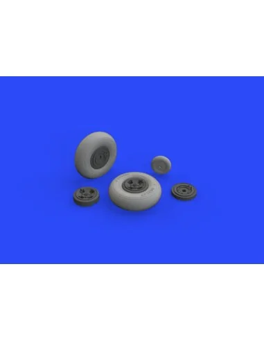 [NO_DESC] Spitfire Mk.IX wheels 4spoke w/smooth tire for Tamiya, 1/...
