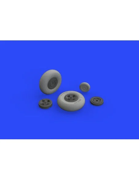 Spitfire Mk.IX wheels 4spoke w/smooth tire for Tamiya, 1/32 - Eduar...