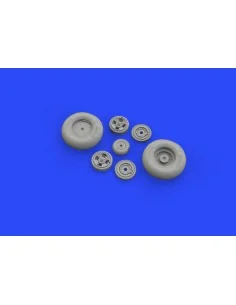 Spitfire Mk.IX wheels 4spoke w/smooth tire for Tamiya, 1/32 - Eduar... 2