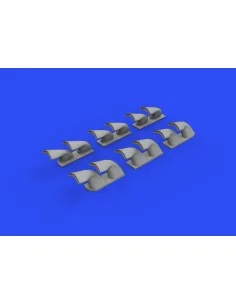 P-40 exhaust stacks fishtail f.Hasegawa, 1/32 - Eduard Accessories ... 2