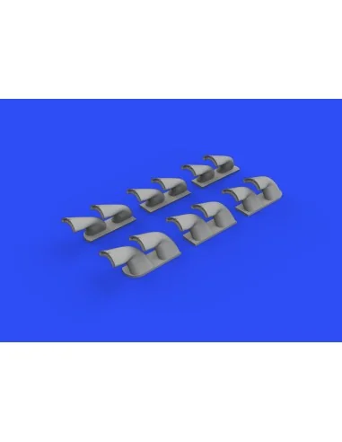 P-40 exhaust stacks fishtail f.Hasegawa, 1/32 - Eduard Accessories ...