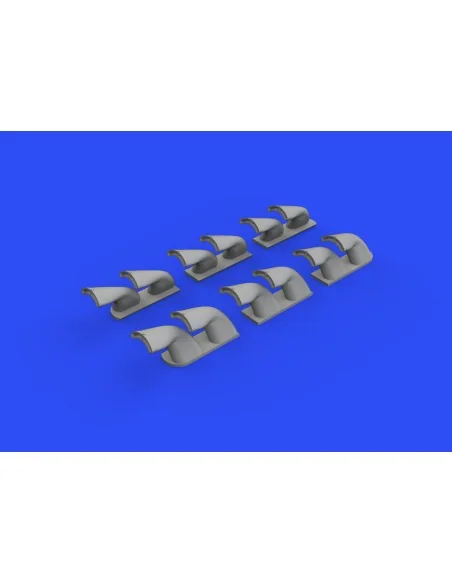 P-40 exhaust stacks fishtail f.Hasegawa, 1/32 - Eduard Accessories ...