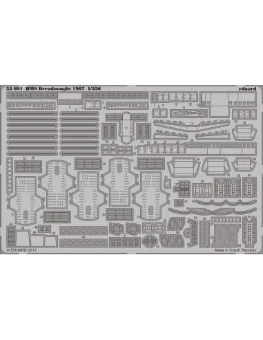 HMS Dreadnought 1907 for Trumpeter, 1/350 - Eduard Accessories 53091
