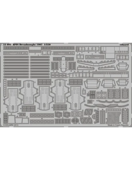 HMS Dreadnought 1907 for Trumpeter, 1/350 - Eduard Accessories 53091