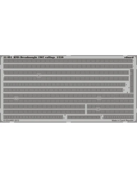 [NO_DESC] HMS Dreadnought 1907 railings for Trump., 1/350 - Eduard ...