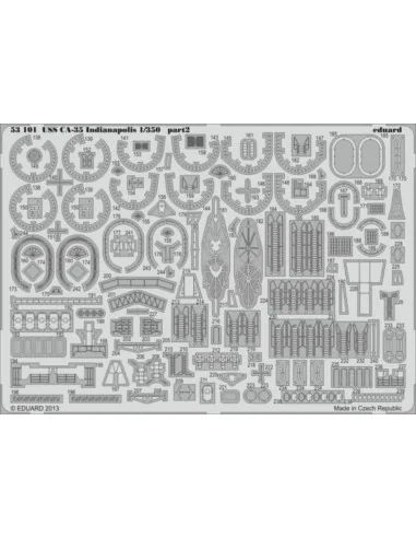 USS CA-35 Indianapolis for Academy, 1/350 - Eduard Accessories 53101