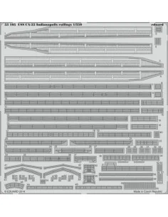 USS CA-35 Indianapolis railings f.Academ, 1/350 - Eduard Accessorie...