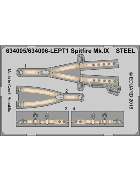 Spitfira Mk.IX late LööK for Tamiya, 1/32 - Eduard Accessories 634006