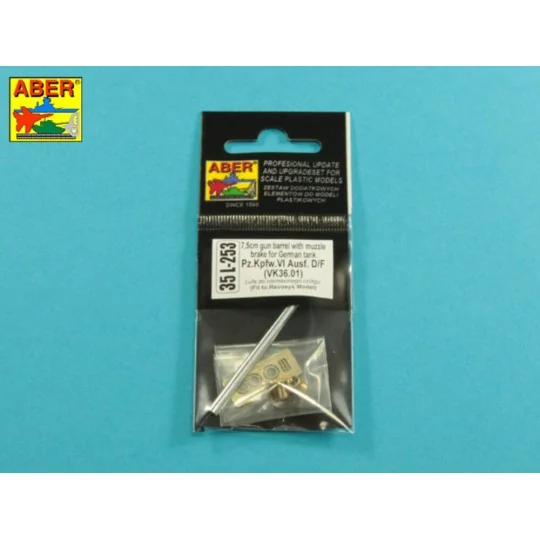 75mm gun barrel with muzzle brake for German Tank Pz.Kpfw. VI Ausf....