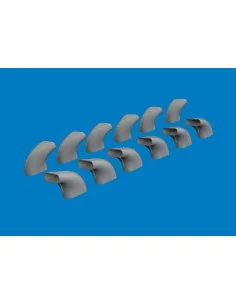 Bf 109G-5/6 exhaust stacks PRINT for Airfix, 1/24 - Eduard Accessor...