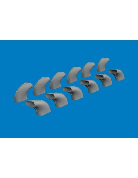 Bf 109G-5/6 exhaust stacks PRINT for Airfix, 1/24 - Eduard Accessor...