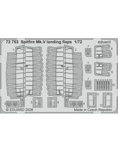 [NO_DESC] Spitfire Mk.Vb w/ rounded exhausts for Eduard, 1/72 - Edu...