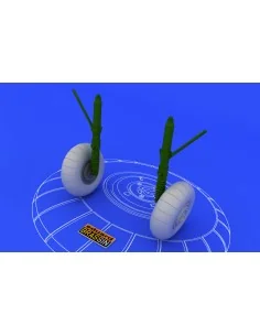 Bf 110 C/D main undercarriage wheels, 1/48 - Eduard Accessories 648052