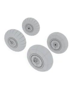 Bf 110 C/D main undercarriage wheels, 1/48 - Eduard Accessories 648052 2