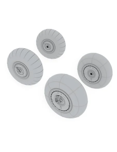 Bf 110 C/D main undercarriage wheels, 1/48 - Eduard Accessories 648052