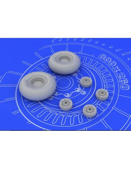 II-2 Shturmovik wheels for Tamiya, 1/48 - Eduard Accessories 648072