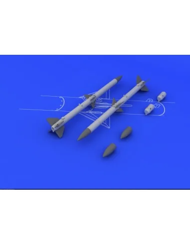 [NO_DESC] AIM-120A/B AMRAAM (2pcs), 1/48 - Eduard Accessories 648084