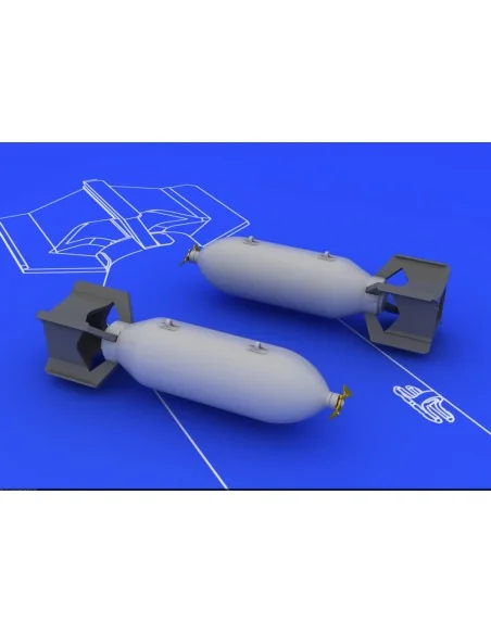 US 250lb bombs (2 pcs), 1/48 - Eduard Accessories 648086