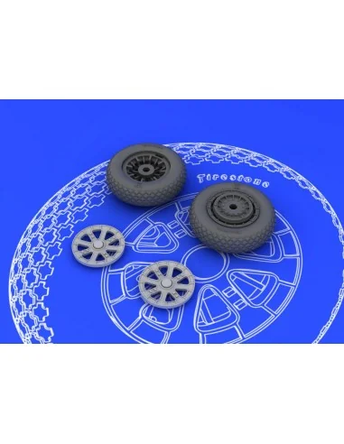 F6F wheels for Eduard, 1/48 - Eduard Accessories 648102