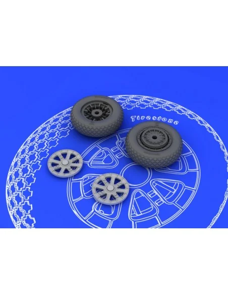 F6F wheels for Eduard, 1/48 - Eduard Accessories 648102