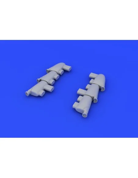 Hurricane Mk.I exhaust stacks f.Airfix, 1/48 - Eduard Accessories 6...