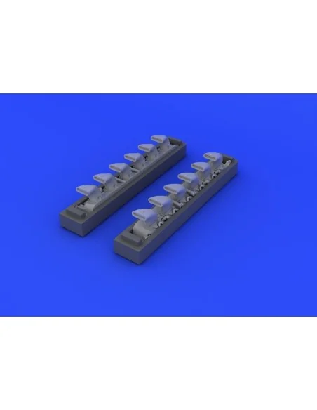 Bf 109G exhaust stacks for Eduard, 1/48 - Eduard Accessories 648247