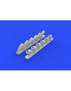 P-40B exhaust stacks for Airfix, 1/48 - Eduard Accessories 648271
