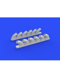 P-40B exhaust stacks for Airfix, 1/48 - Eduard Accessories 648271 2