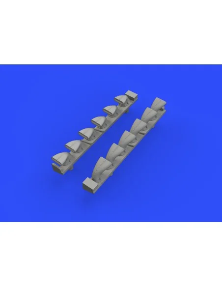 Bf 109G-6 exhaust stacks for Tamiya, 1/48 - Eduard Accessories 648402
