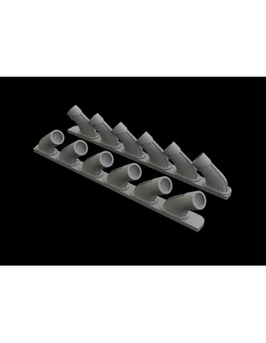 [NO_DESC] Spitfire Mk.XIV exhaust stacks f.Airfix, 1/48 - Eduard Ac...