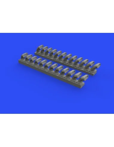 P-400 exhaust stacks f. Eduard, 1/48 - Eduard Accessories 648508