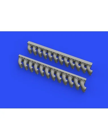 P-400 exhaust stacks f. Eduard, 1/48 - Eduard Accessories 648508