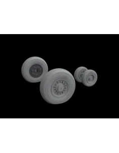 F-14D wheels for AMK, 1/48 - Eduard Accessories 648530