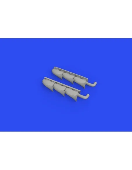 Spitfire Mk.V three-stacks exhausts fishtail 1/48 for EDUARD, 1/48 ...