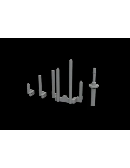P-38J gun barrels PRINT for TAMIYA, 1/48 - Eduard Accessories 648789
