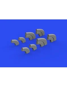 Yak-9D exhaust stacks PRINT for ZVEZDA, 1/48 - Eduard Accessories 6... 2