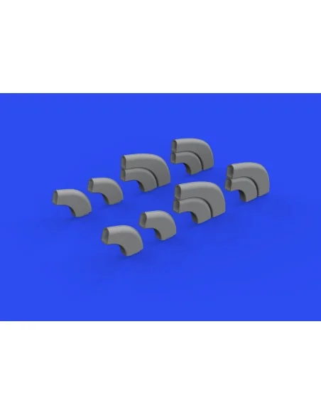 Yak-9D exhaust stacks PRINT for ZVEZDA, 1/48 - Eduard Accessories 6...