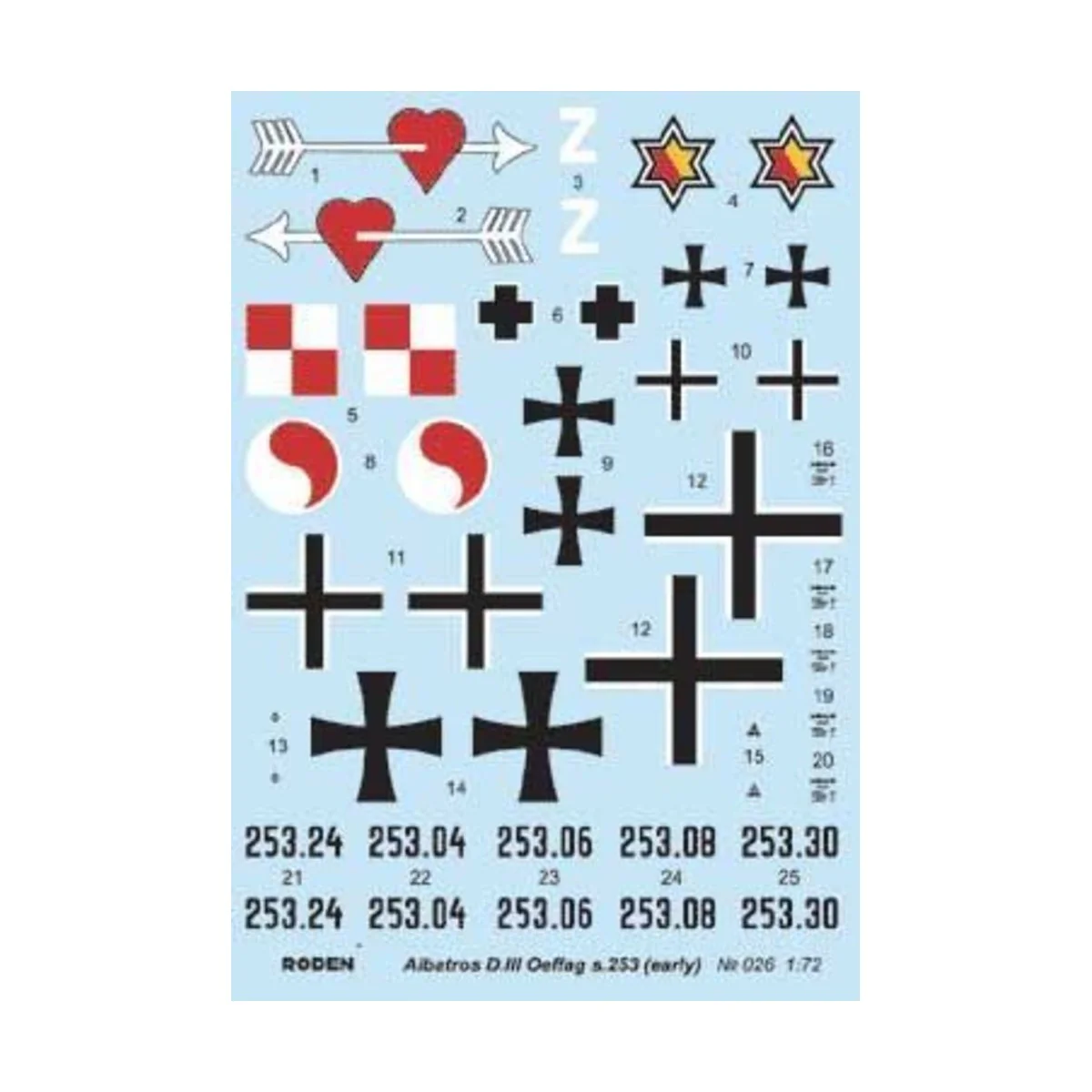 Albatros D.III Oeffag s.253, 1/72 - Roden 026