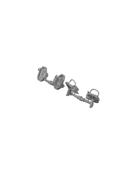 Bf 109E rudder pedals late, 1/48 - Eduard Accessories 648874