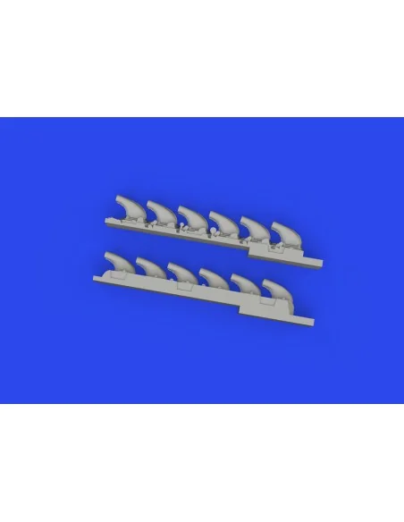 Bf 109K-4 exhaust stacks PRINT 1/48 EDUARD, 1/48 - Eduard Accessori...