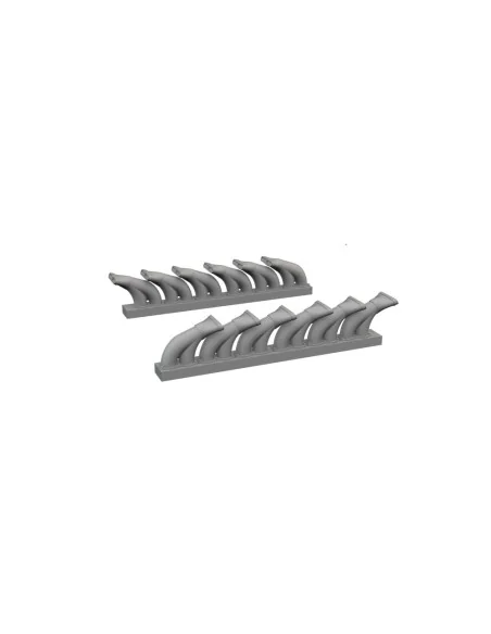 [NO_DESC] P-39 exhaust stacks fishtail PRINT, 1/48 - Eduard Accesso...
