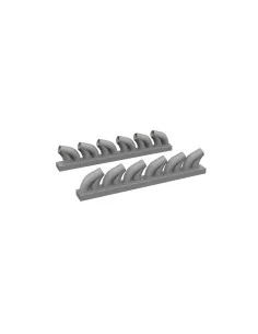P-39 exhaust stacks rounded PRINT, 1/48 - Eduard Accessories 648959