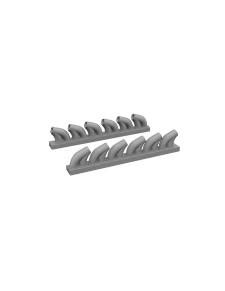 P-39 exhaust stacks rounded PRINT, 1/48 - Eduard Accessories 648959