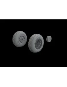 P-51B/C wheels oval tread EDUARD, 1/48 - Eduard Accessories 648987