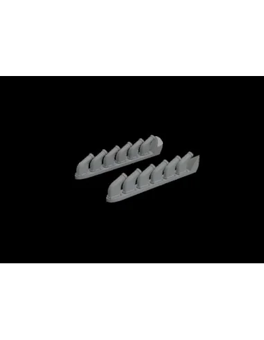 P-51B/C exhaust stacks EDUARD, 1/48 - Eduard Accessories 648992