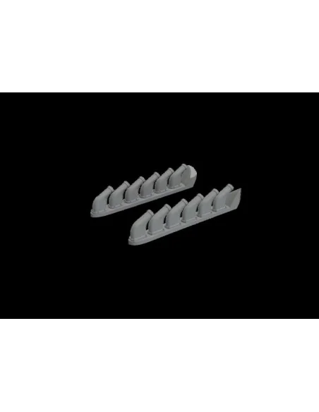 P-51B/C exhaust stacks EDUARD, 1/48 - Eduard Accessories 648992